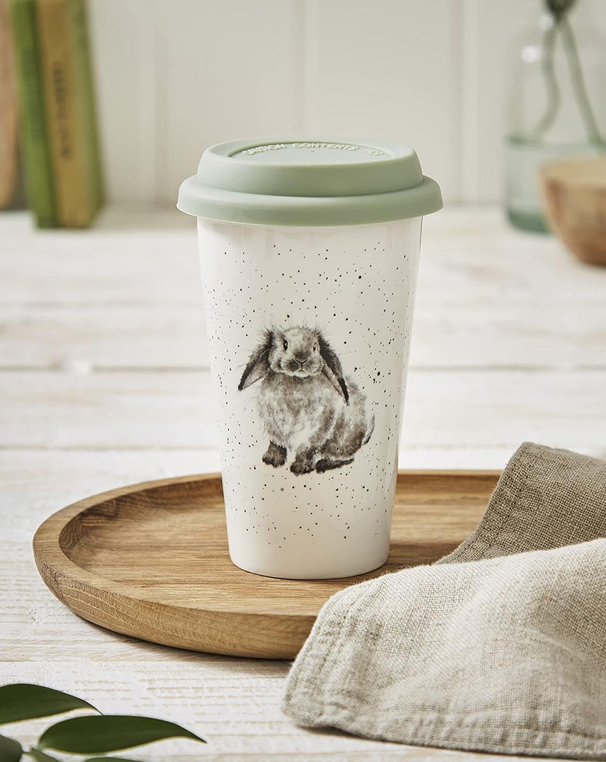 Royal Worcester Wrendale Designs Rabbit Travel Mug