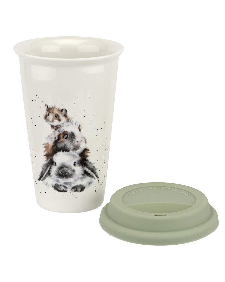 Royal Worcester Wrendale Designs Piggy Travel Mug