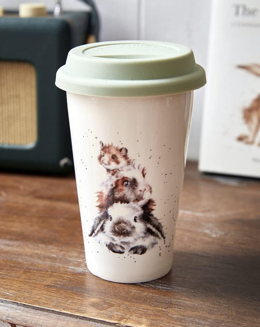 Royal Worcester Wrendale Designs Piggy Travel Mug