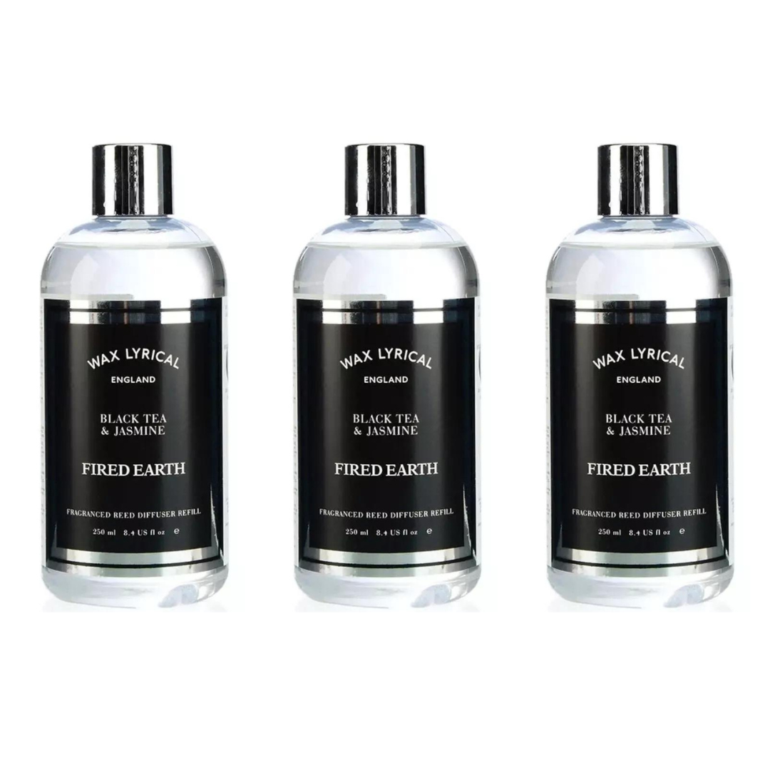 Wax Lyrical Reed Diffuser Refill - Black Tea and Jasmine 250ml - TRIPLE PACK